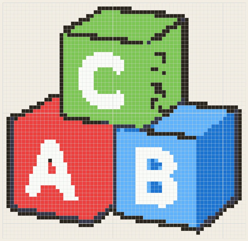 ABC toy blocks perler bead pattern