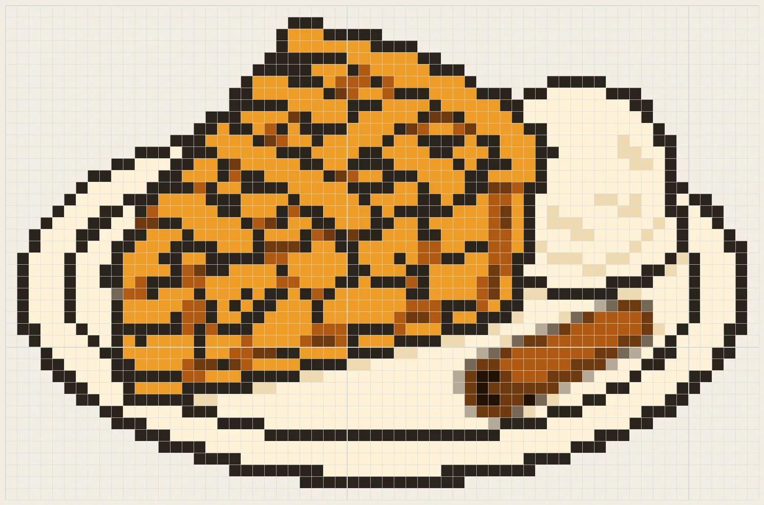 Apple pie slice perler bead pattern