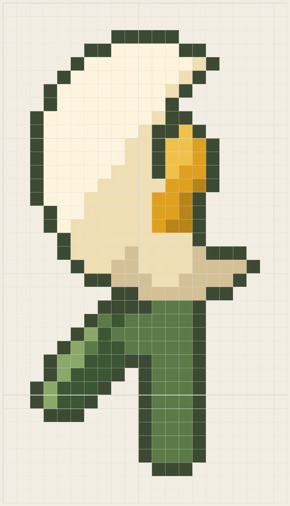 Arc spathe calla perler bead pattern