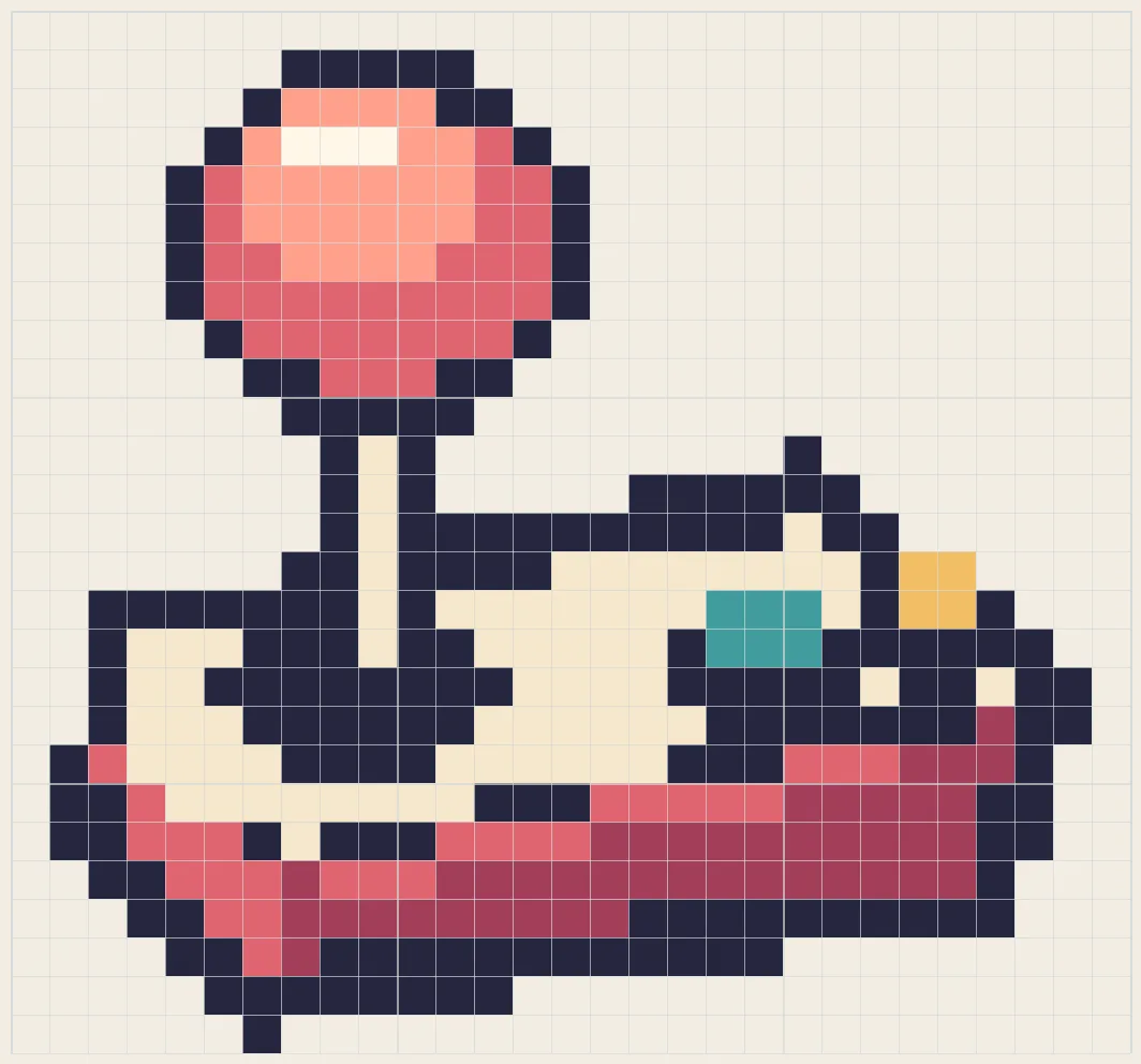 Ball-top arcade joystick perler bead pattern