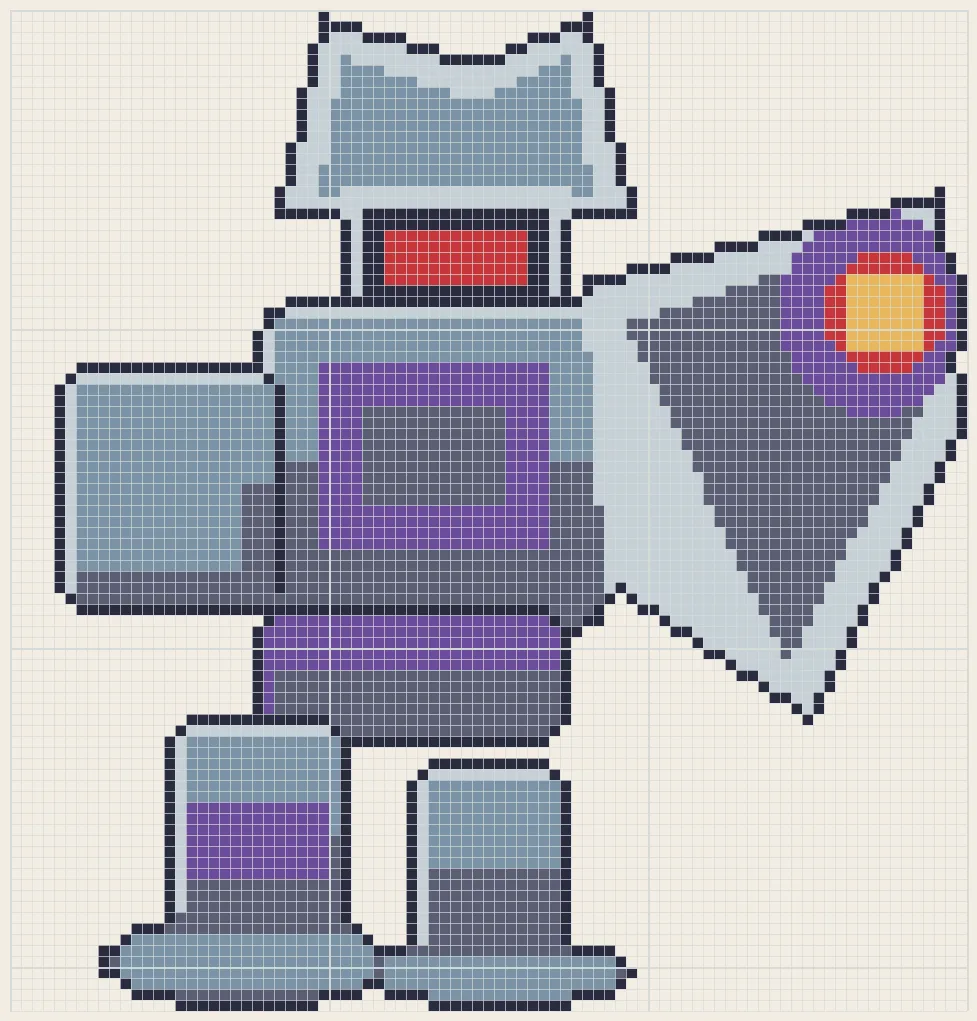 Arm-cannon warlord perler bead pattern