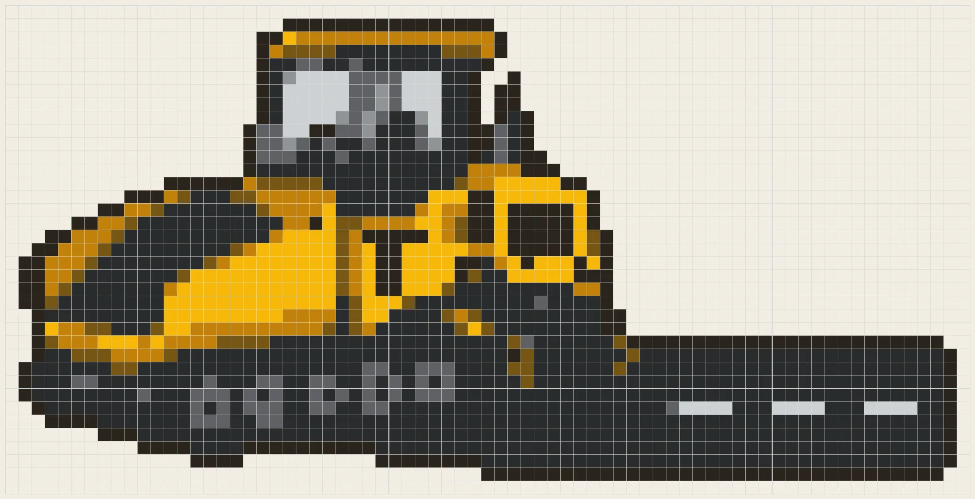 Asphalt paver perler bead pattern
