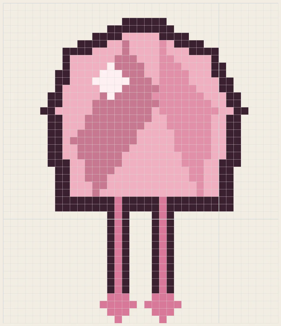 Ballet wrap perler bead pattern