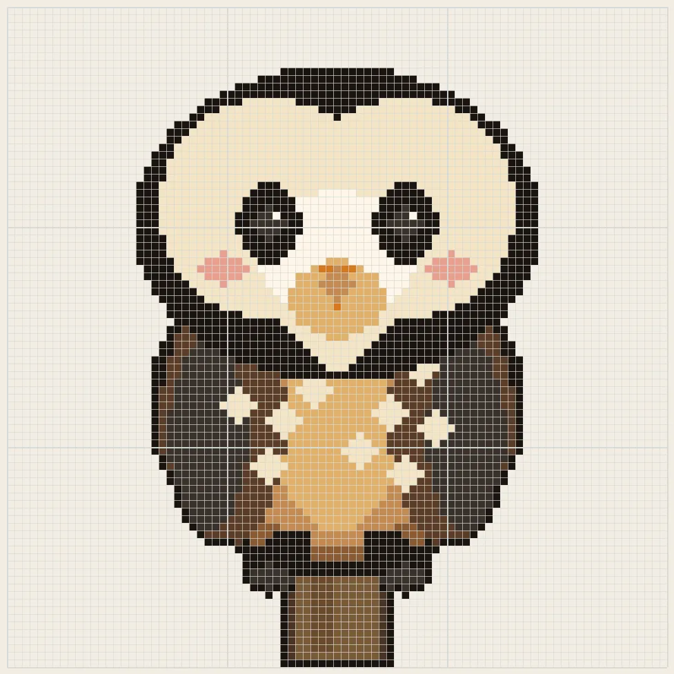 Barn owl perler bead pattern