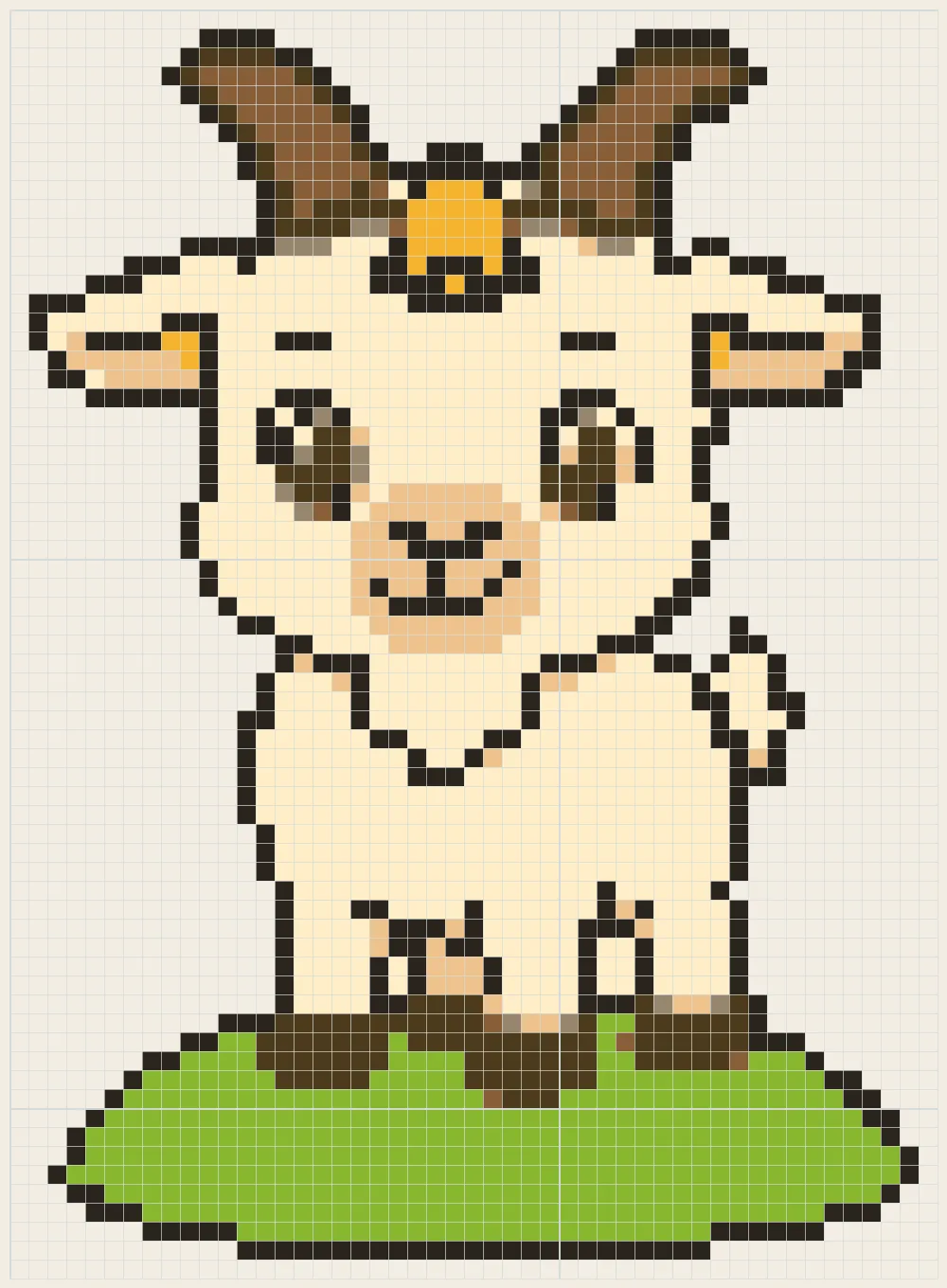 Bell goat perler bead pattern