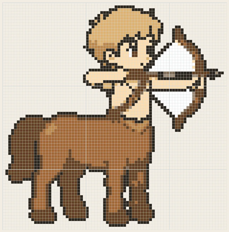 Archer centaur perler bead pattern