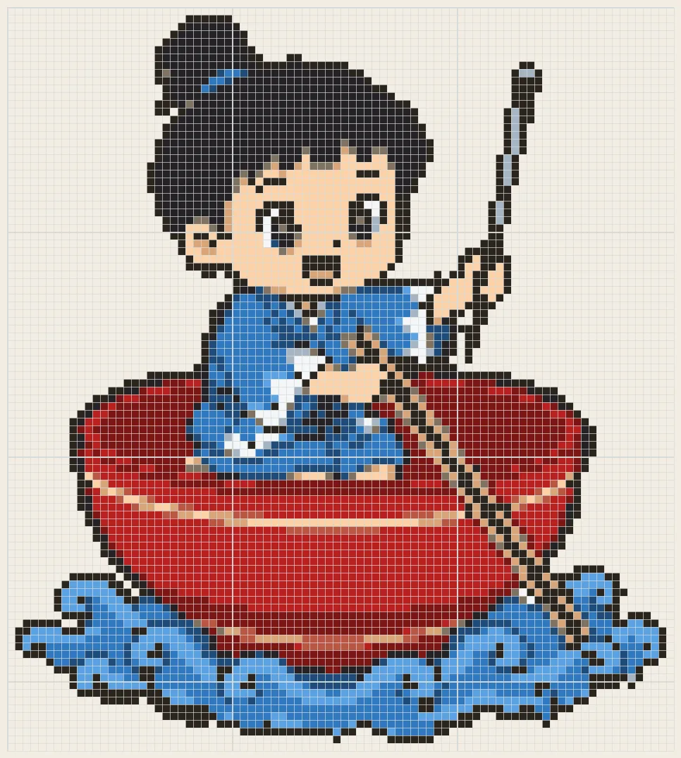 Bowl boat tiny hero perler bead pattern