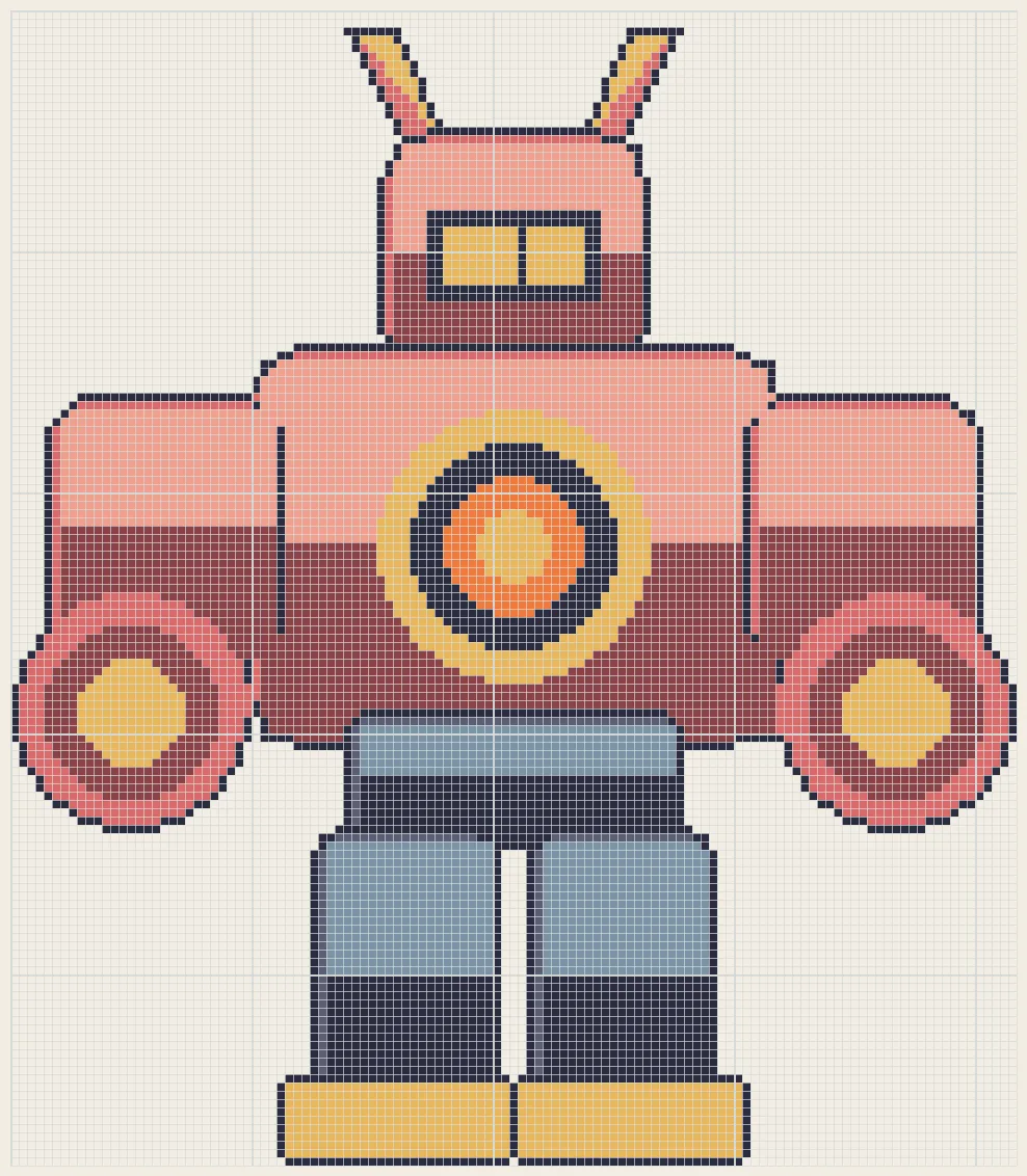 Chest-cannon hero perler bead pattern