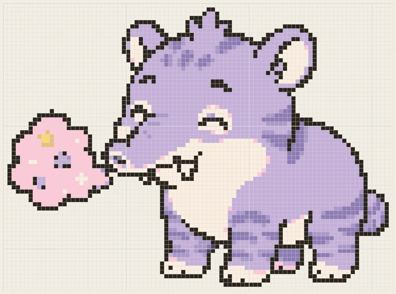 Dream-eater baku perler bead pattern