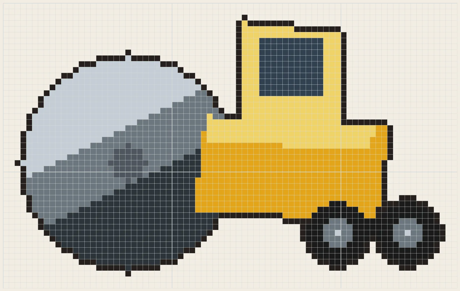 Giant drum roller perler bead pattern