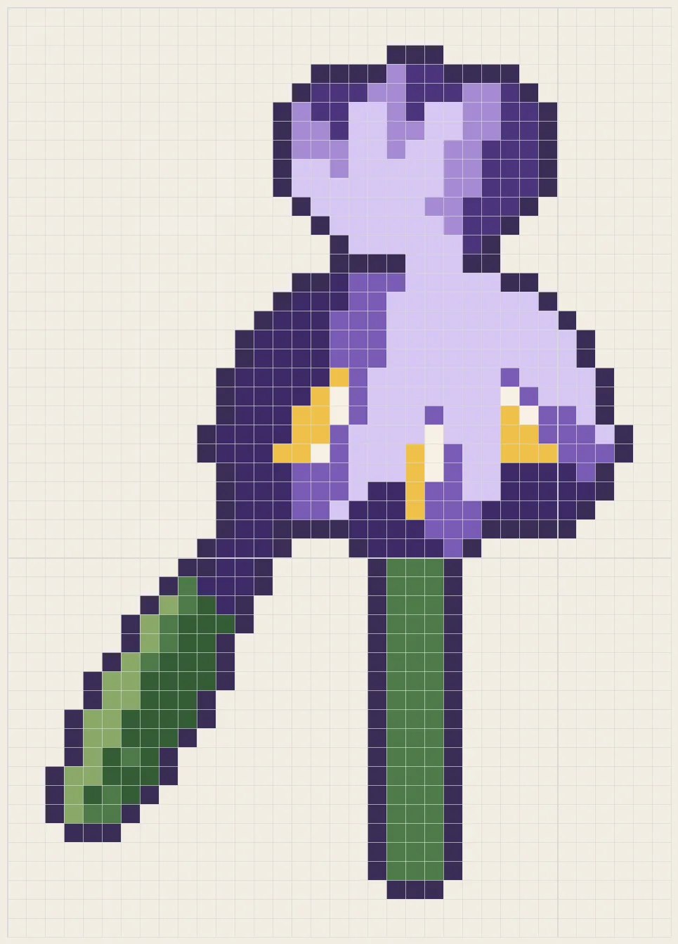 Falling petal iris perler bead pattern