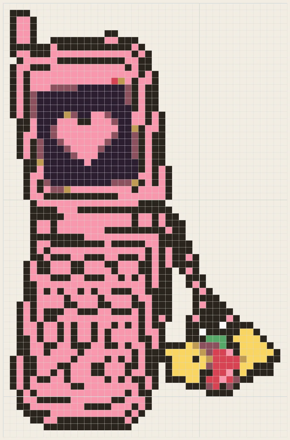 Flip phone with charms perler bead pattern