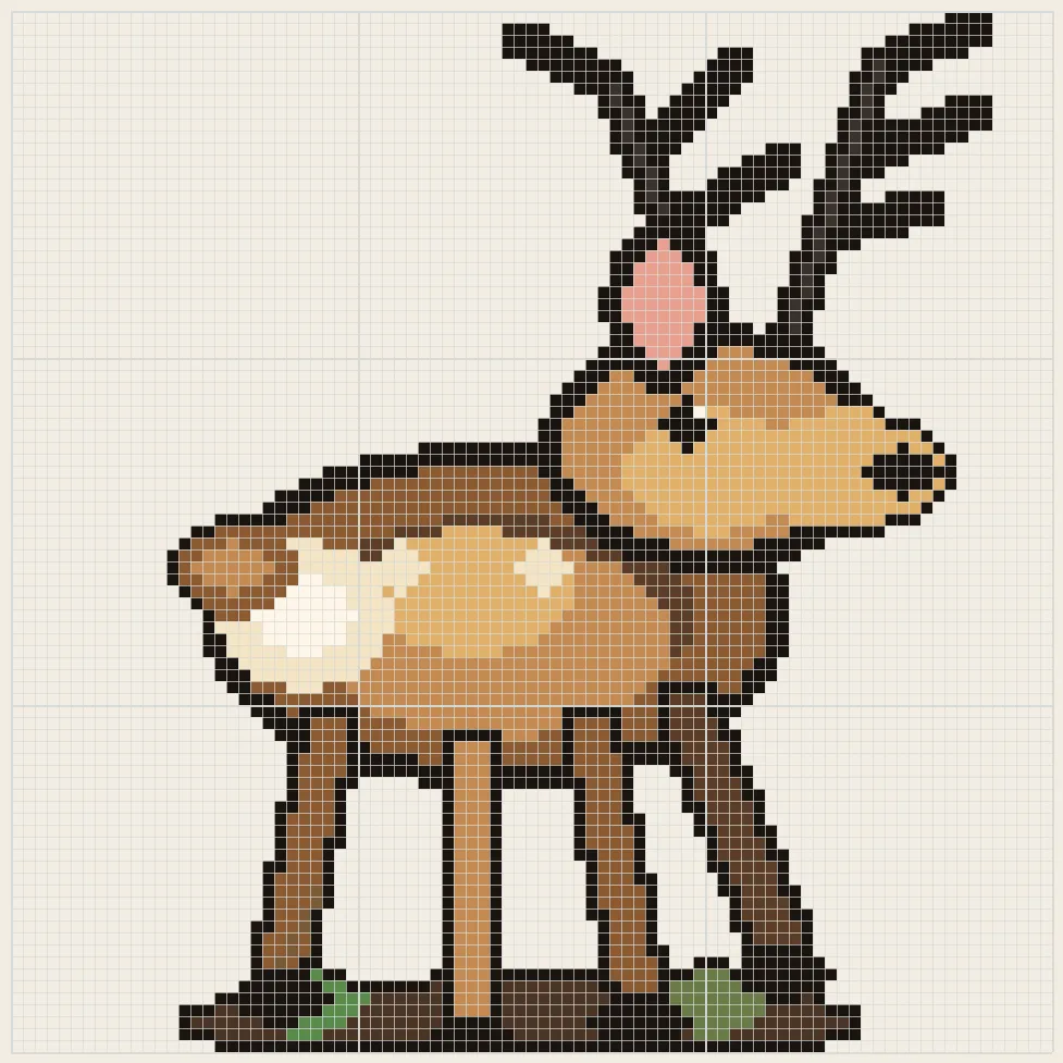 Forest deer perler bead pattern