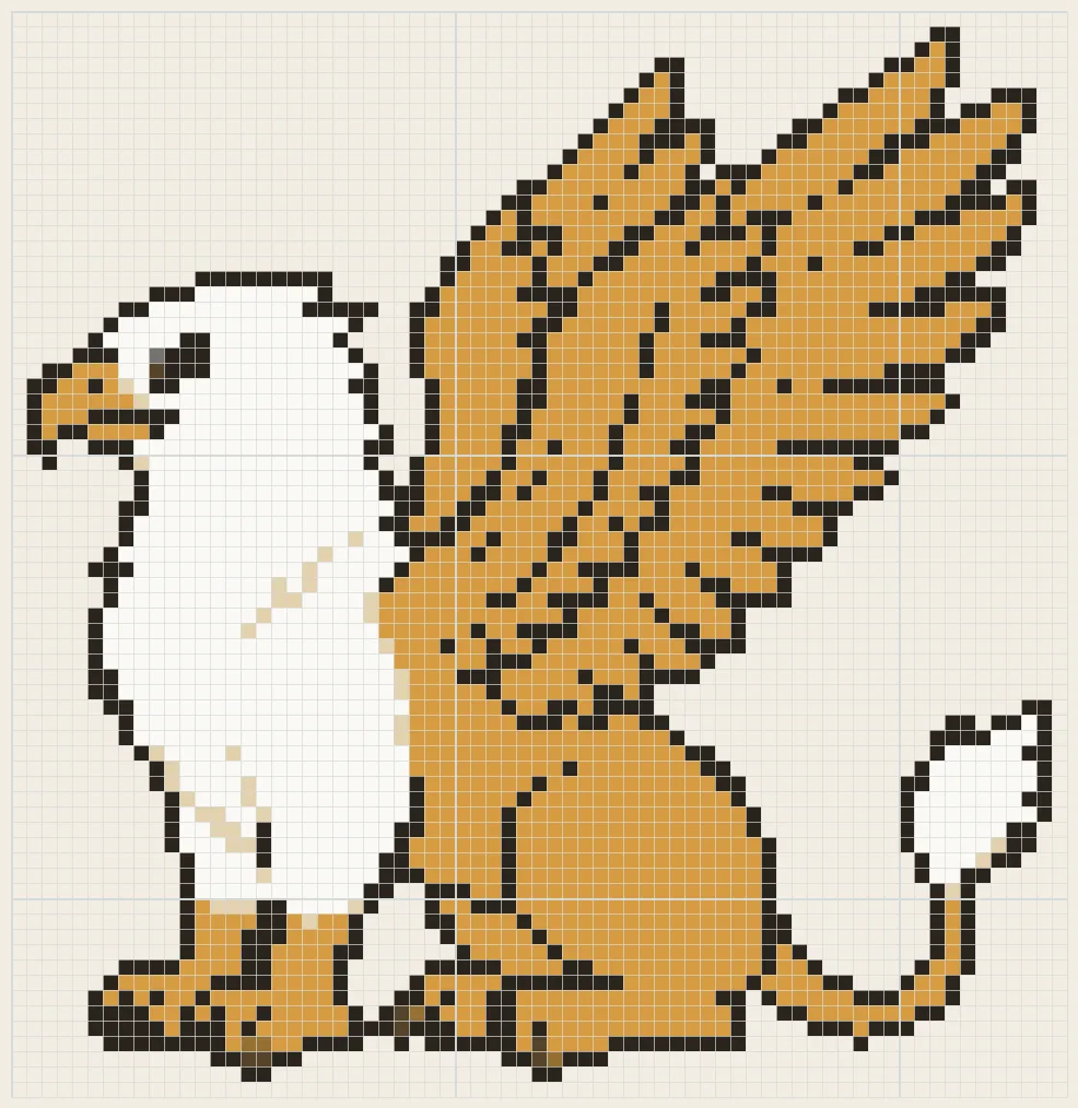 Griffin perler bead pattern
