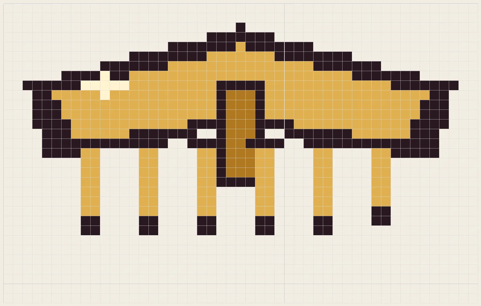Hair claw clip perler bead pattern