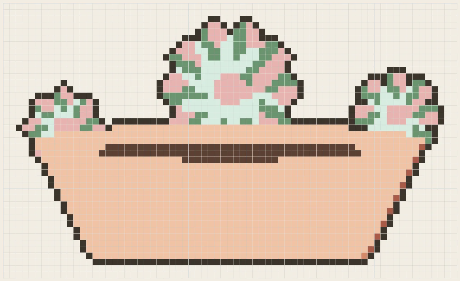 Hen and chicks perler bead pattern