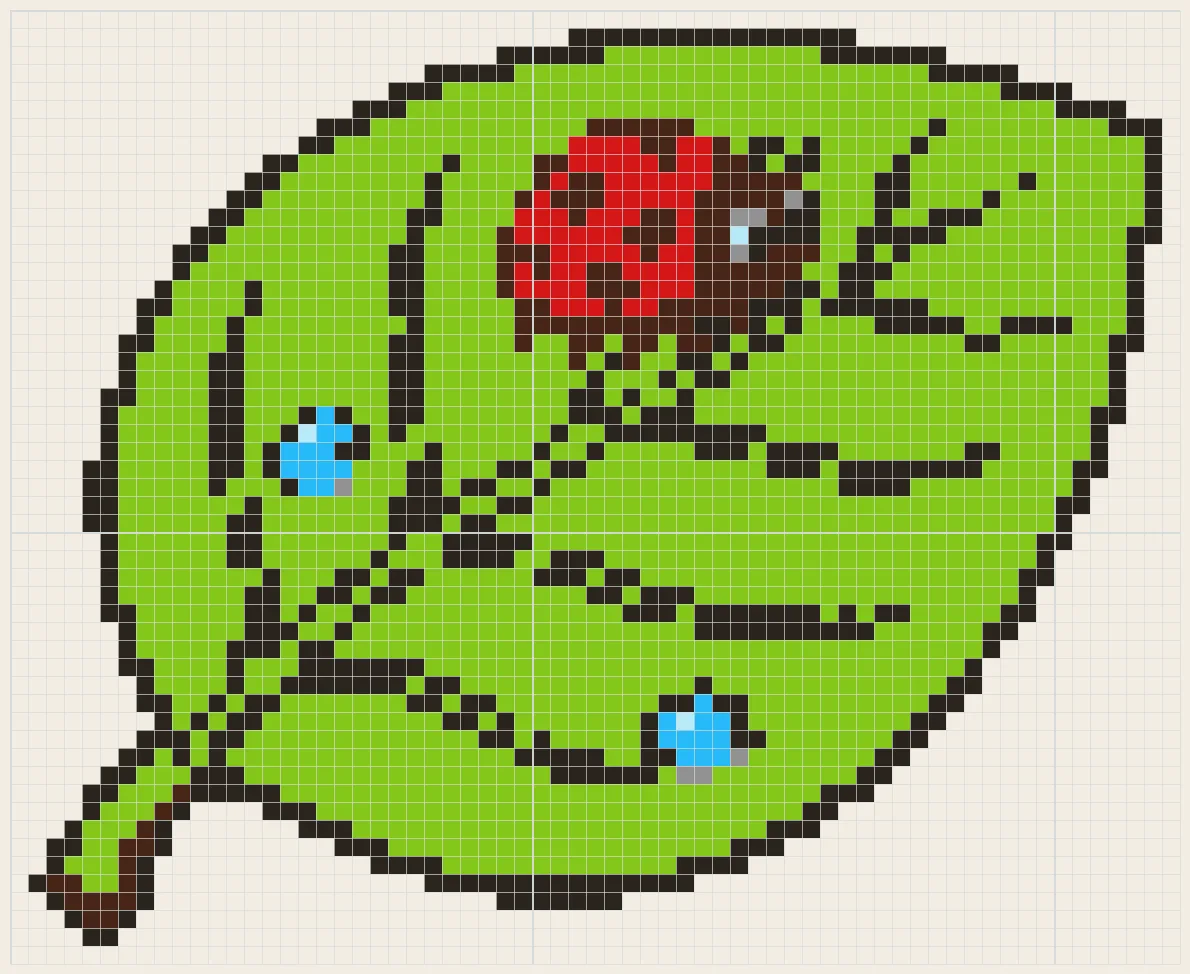Ladybug on a dewy leaf perler bead pattern