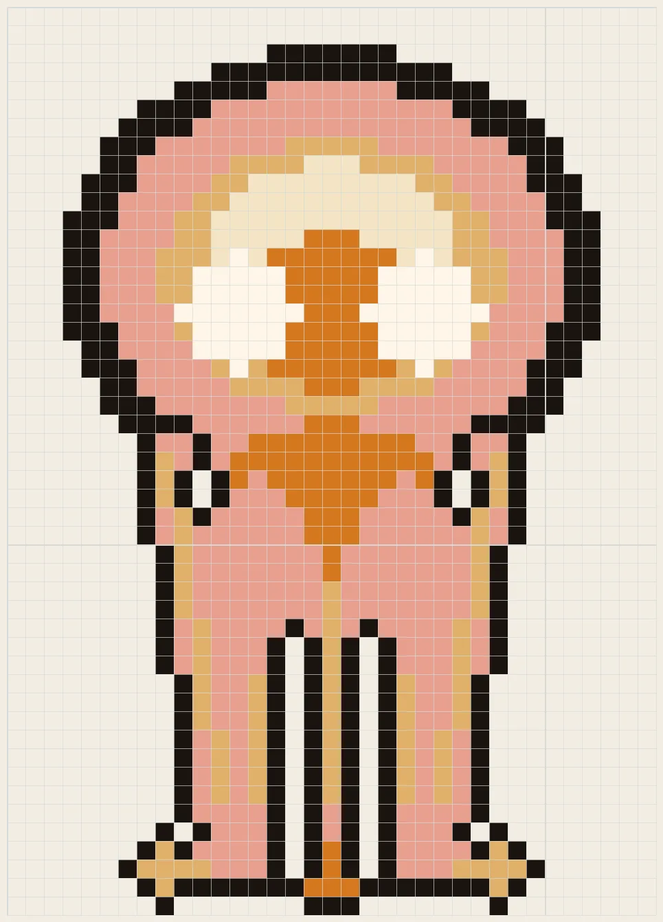 Lantern jellyfish perler bead pattern