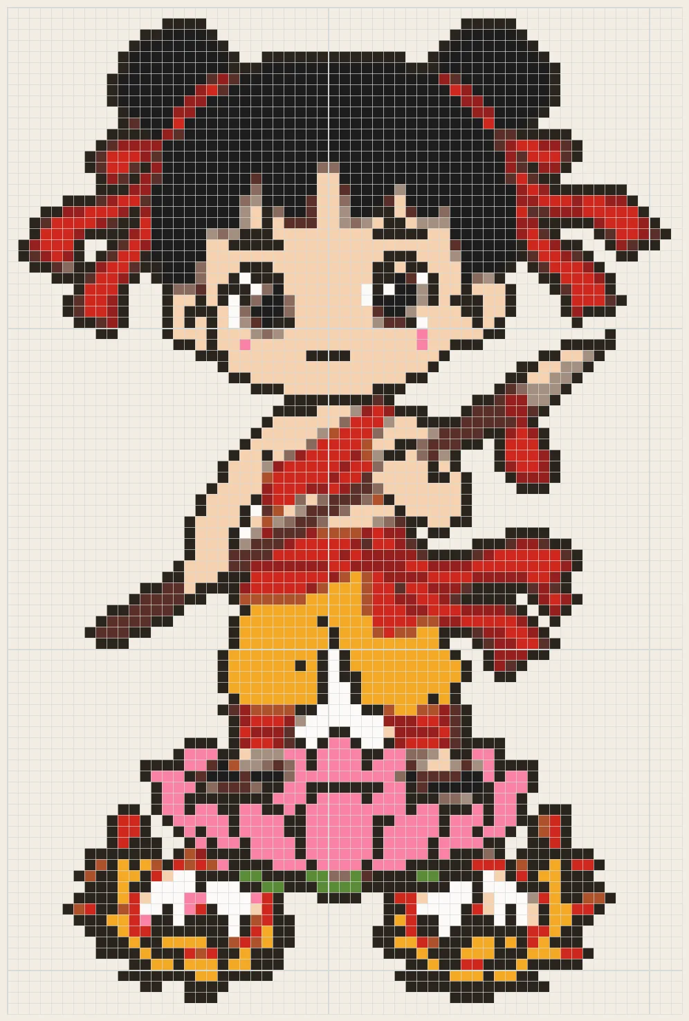 Lotus wheel boy perler bead pattern