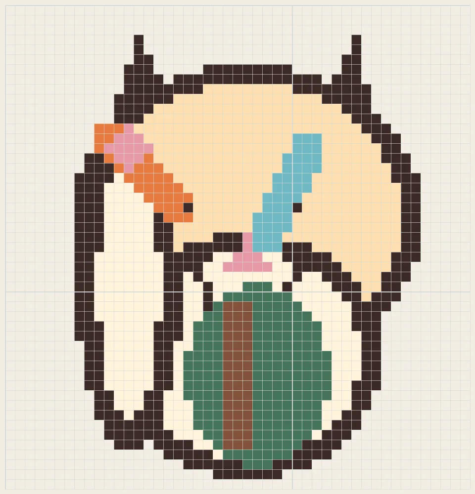 Lucky cat with koban perler bead pattern