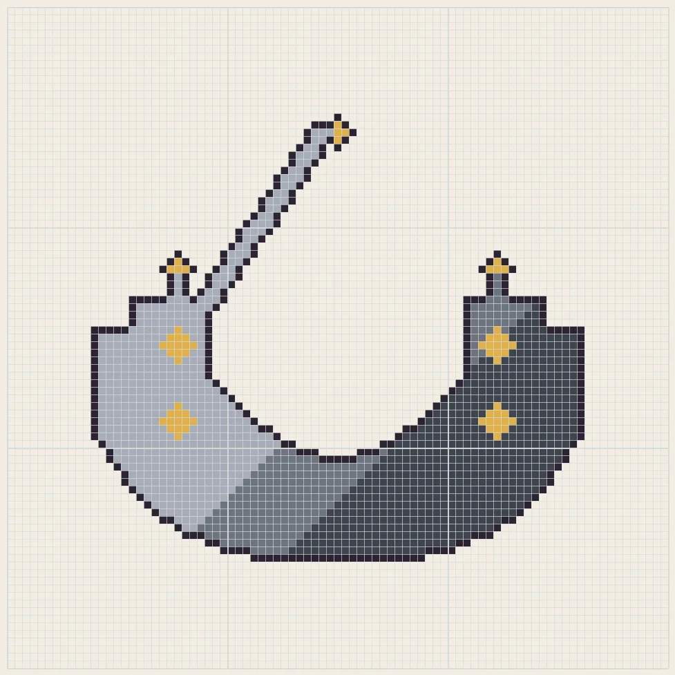 Lucky horseshoe perler bead pattern