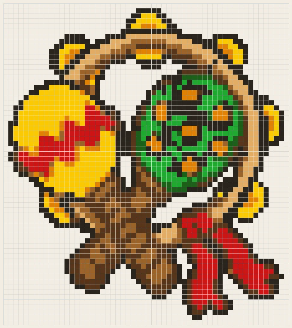 Maracas and tambourine perler bead pattern