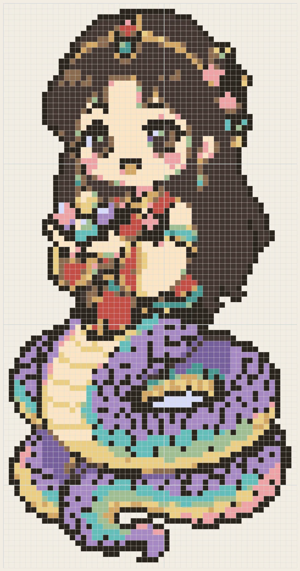 Sky-mending goddess perler bead pattern