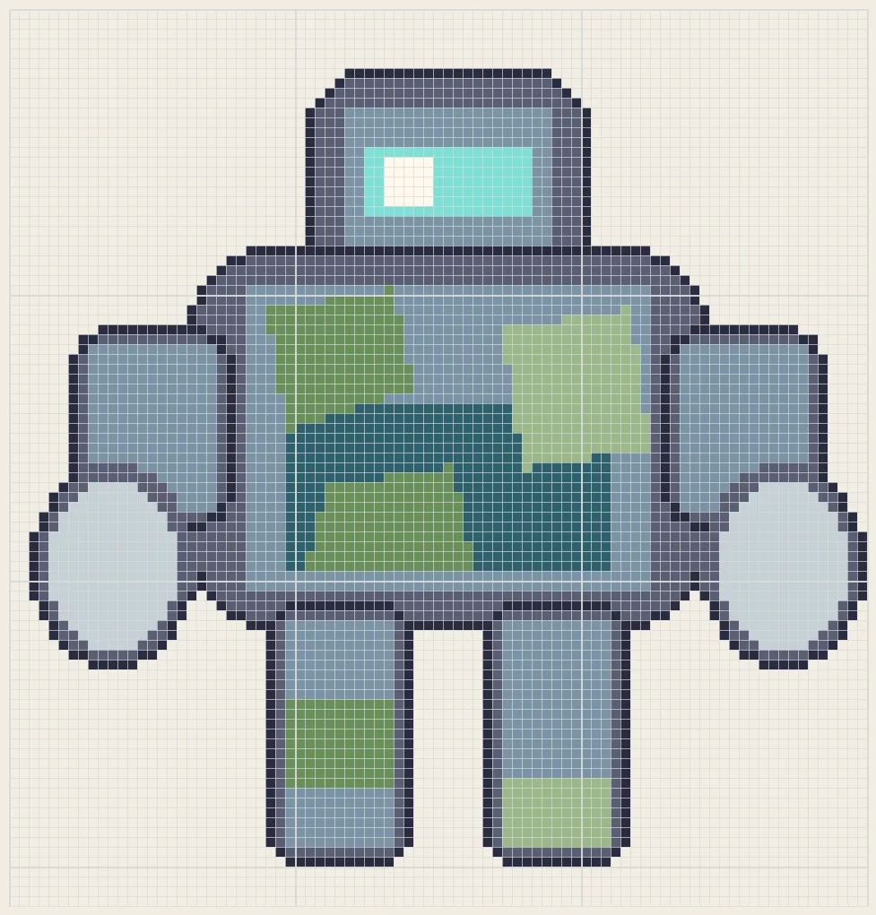 Moss garden sentinel perler bead pattern