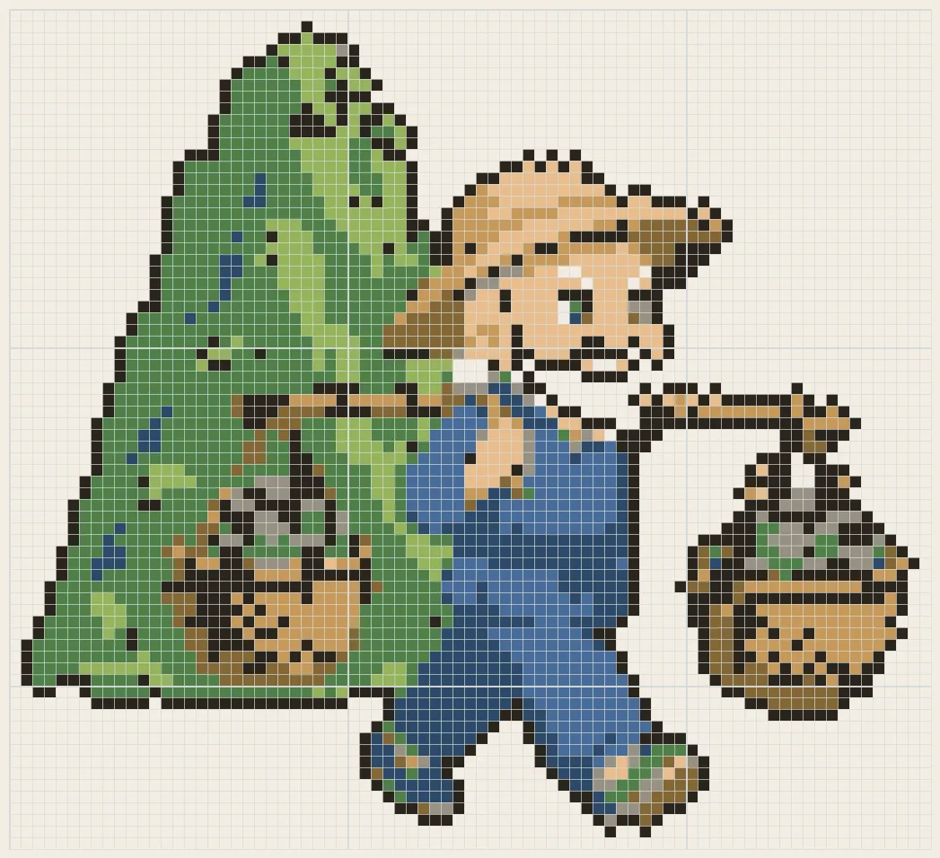 Old man who moved mountains perler bead pattern
