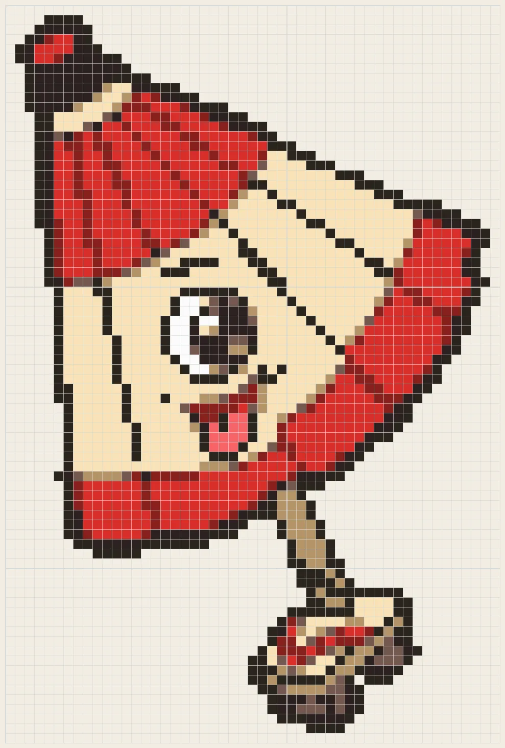 One-eye umbrella perler bead pattern