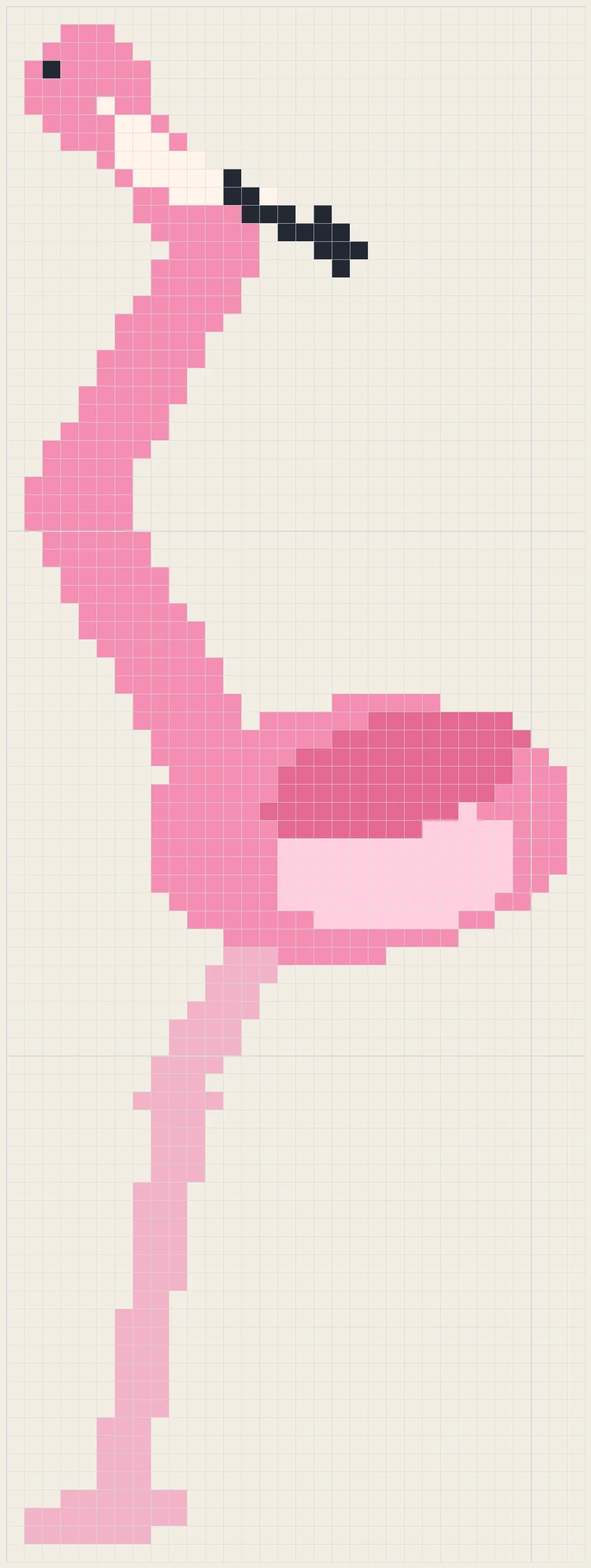 One-leg flamingo perler bead pattern