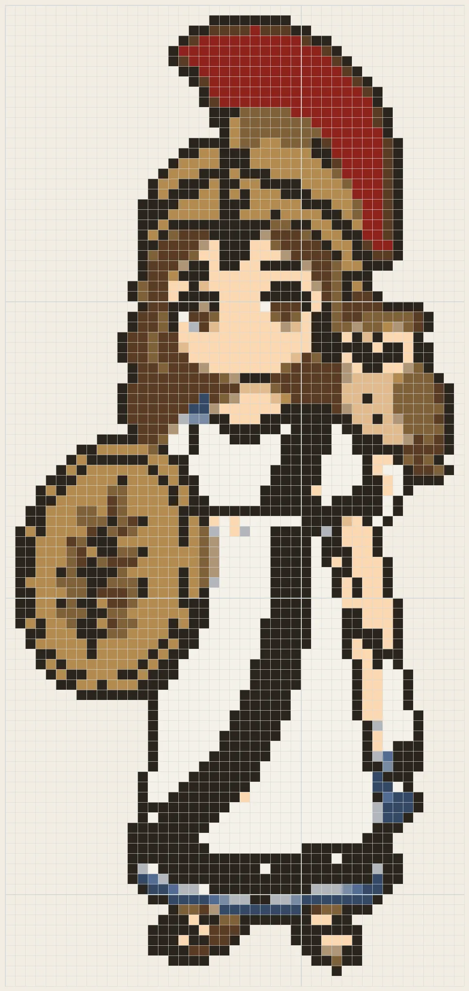 Owl helmet goddess perler bead pattern