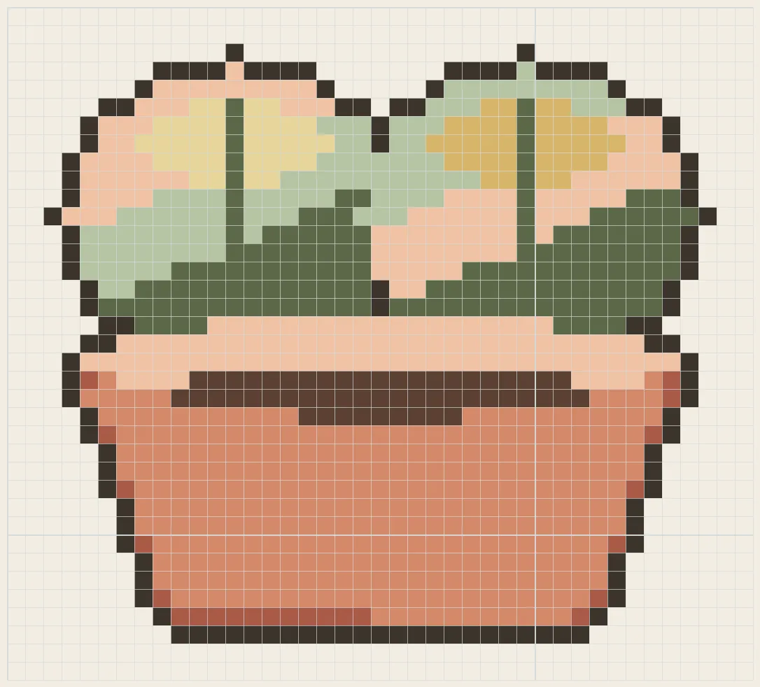 Pebble plants perler bead pattern