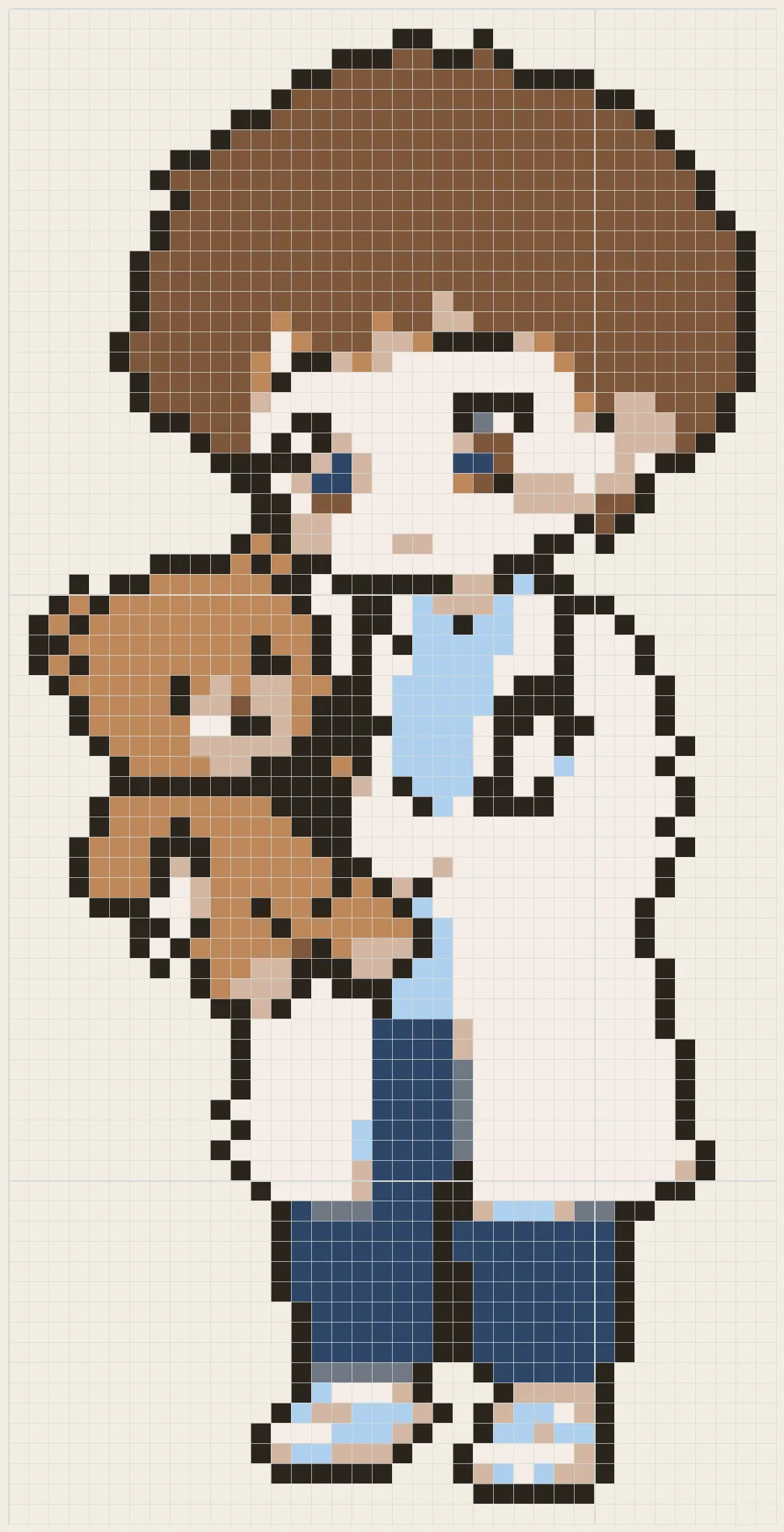 Children's doctor and teddy perler bead pattern