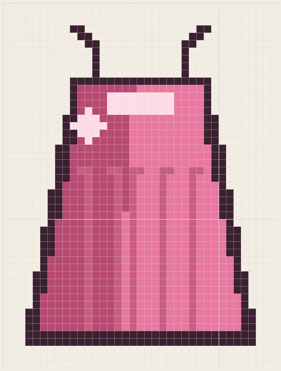 Pleated sundress perler bead pattern