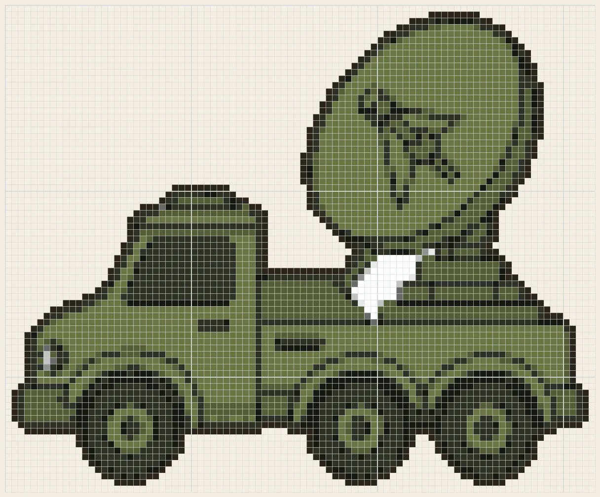Radar truck perler bead pattern
