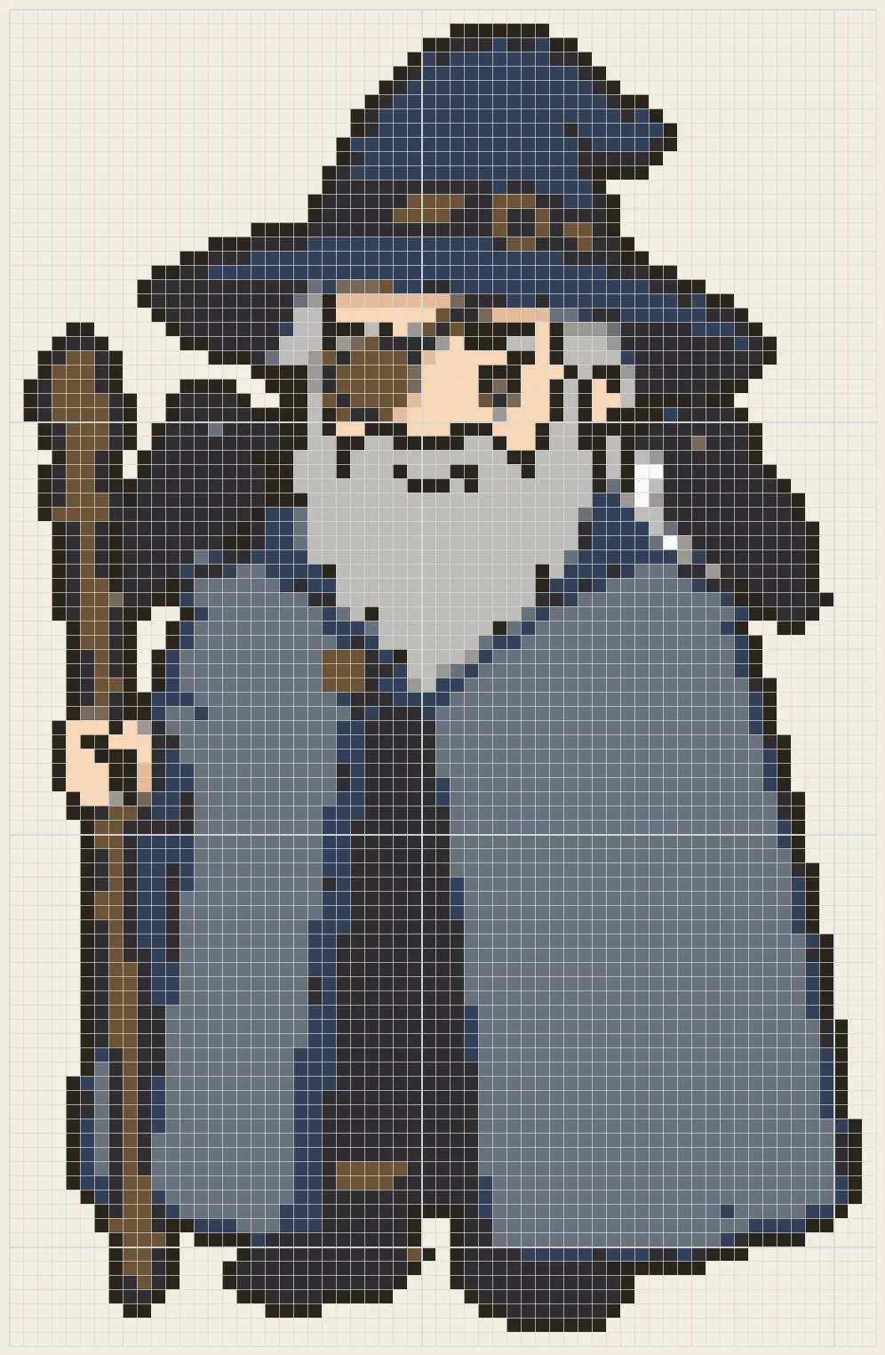 Twin raven wanderer perler bead pattern
