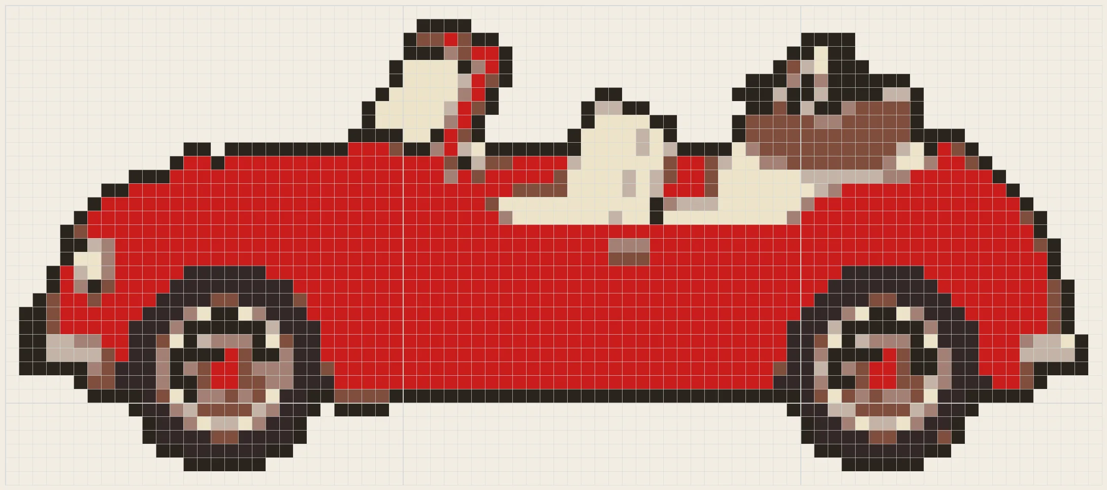 Red convertible perler bead pattern