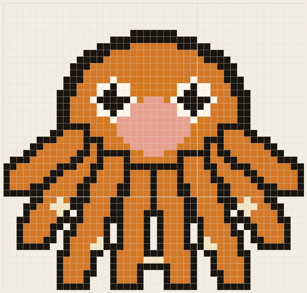 Round octopus perler bead pattern