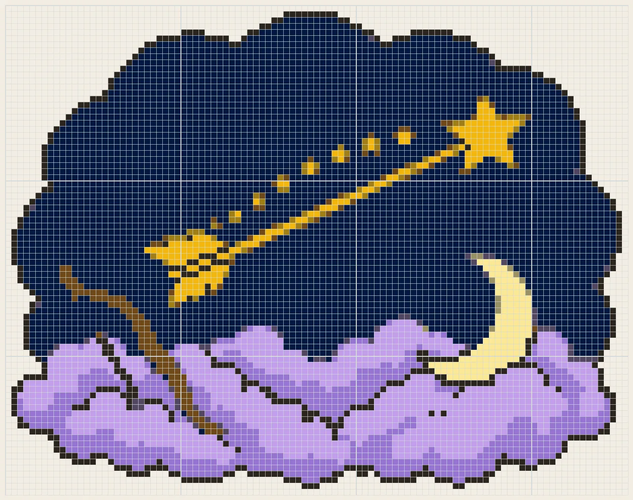 Star-path arrow perler bead pattern