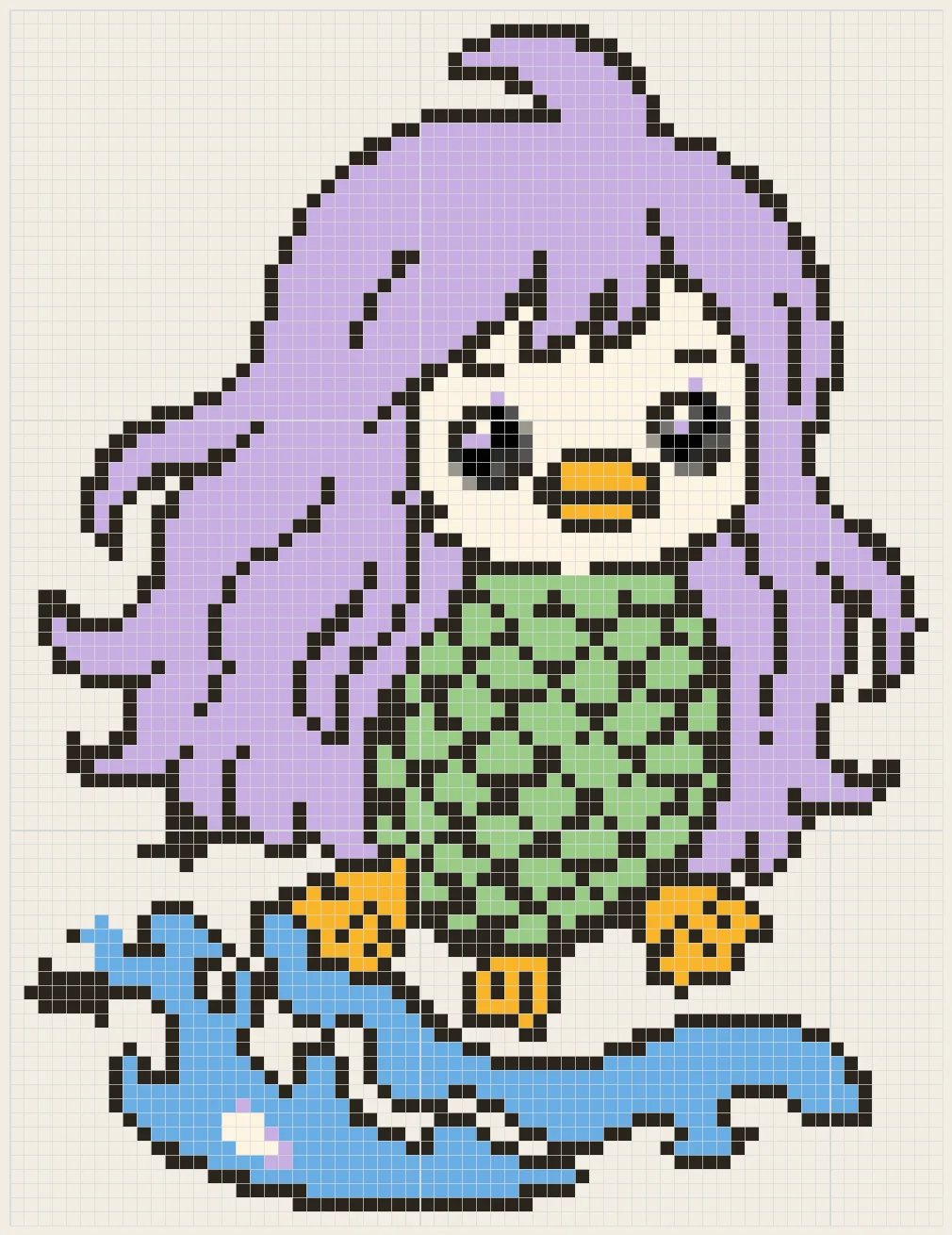 Sea-beak spirit perler bead pattern