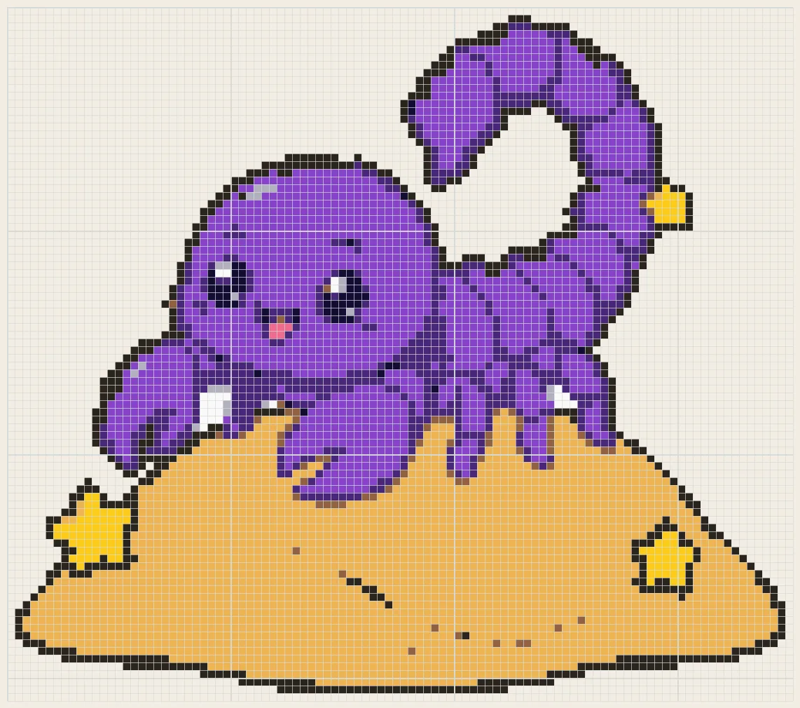 Desert dune scorpion perler bead pattern