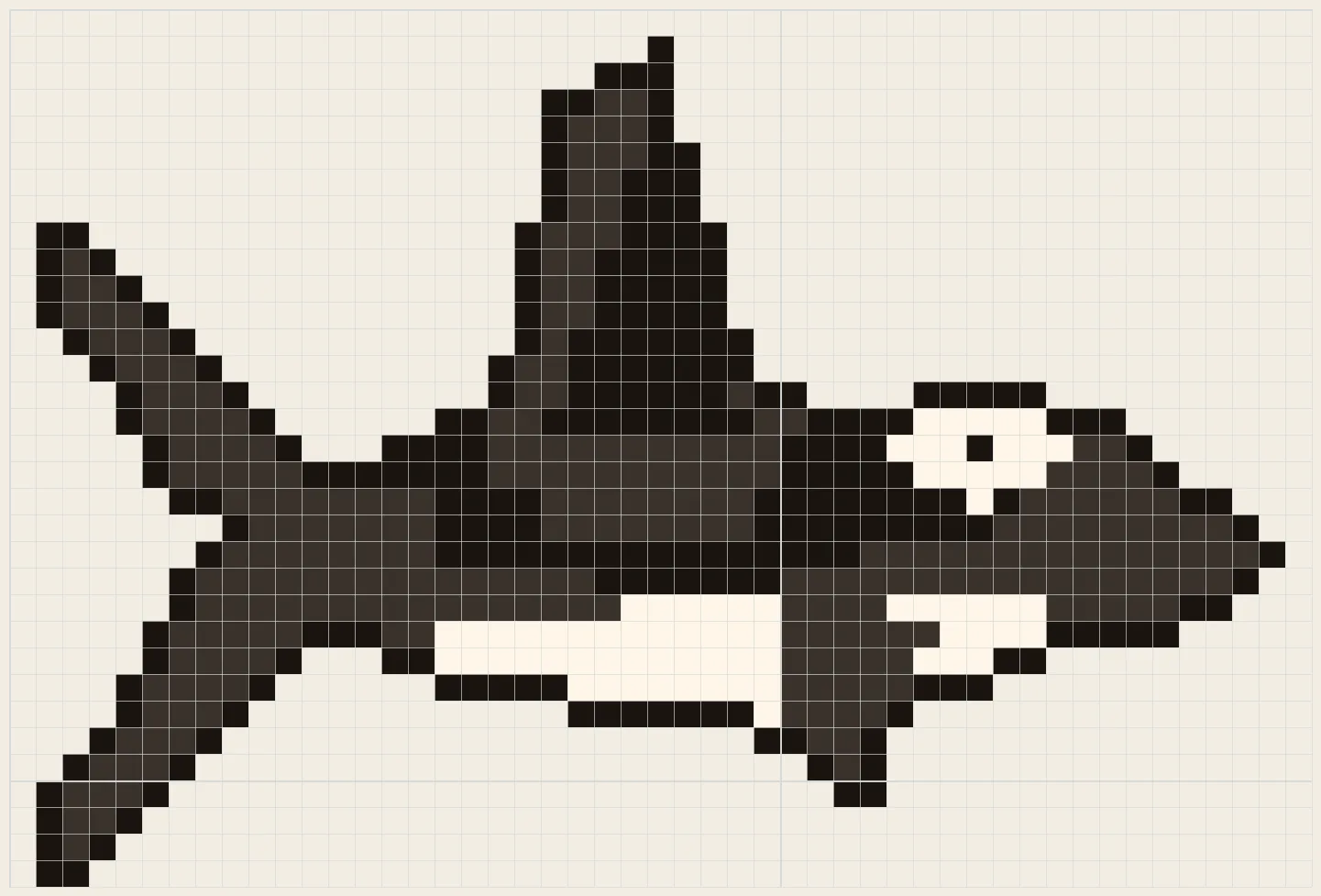 Smiling orca perler bead pattern