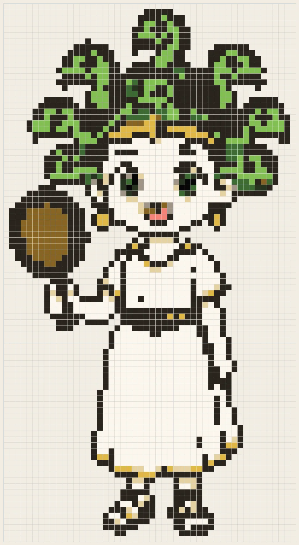 Snake-hair gorgon perler bead pattern