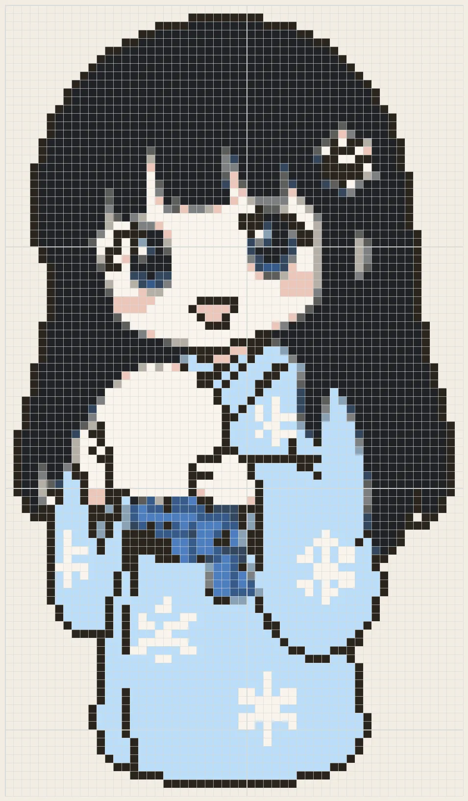 Snowball snow lady perler bead pattern