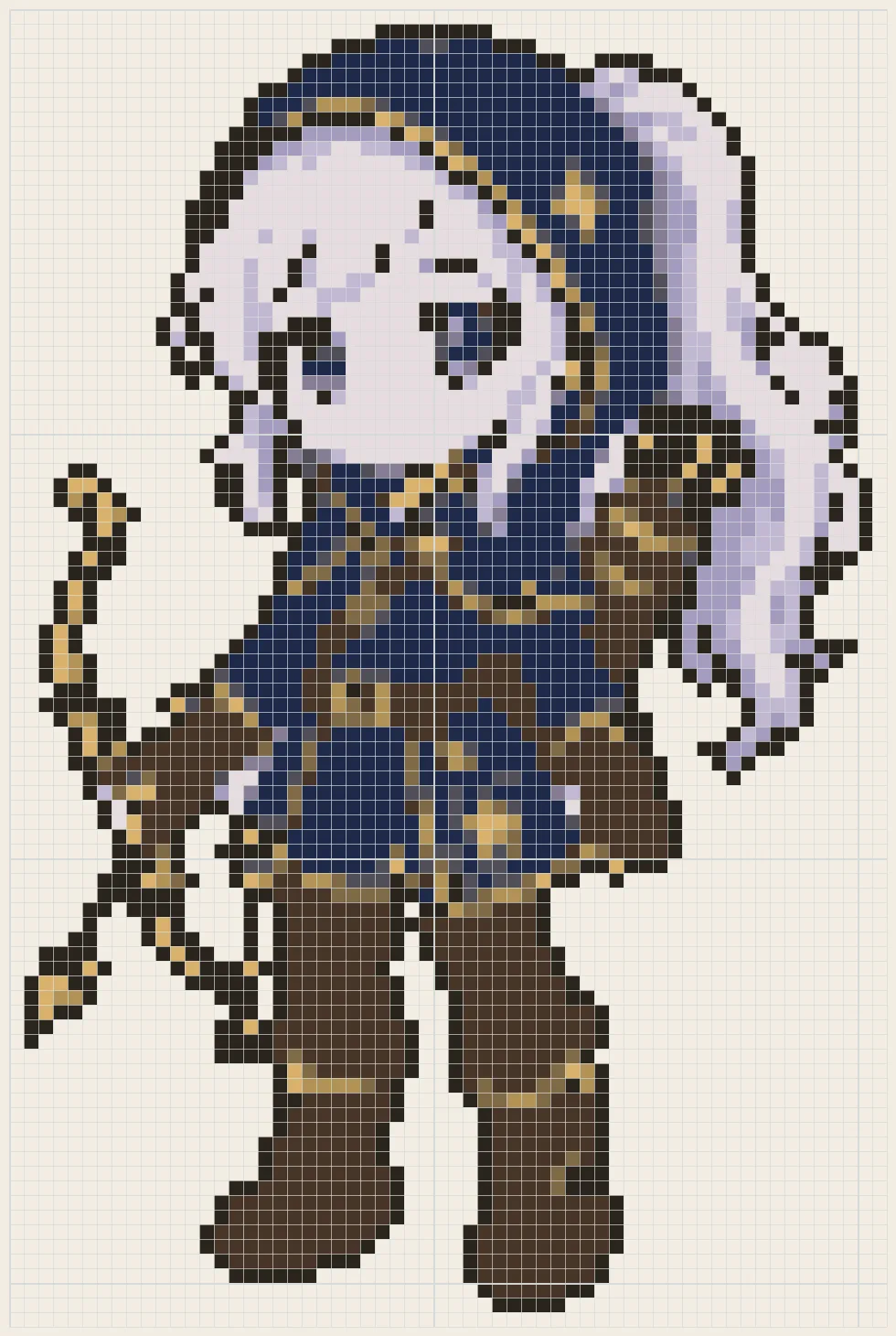 Star archer girl perler bead pattern
