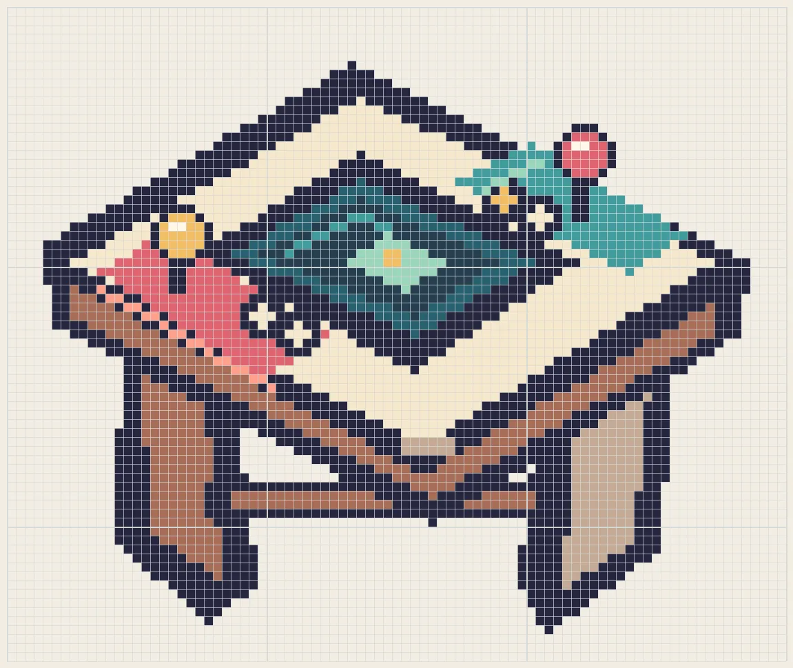 Two-player tabletop arcade perler bead pattern