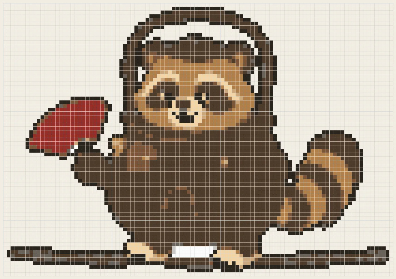 Tea kettle tanuki perler bead pattern