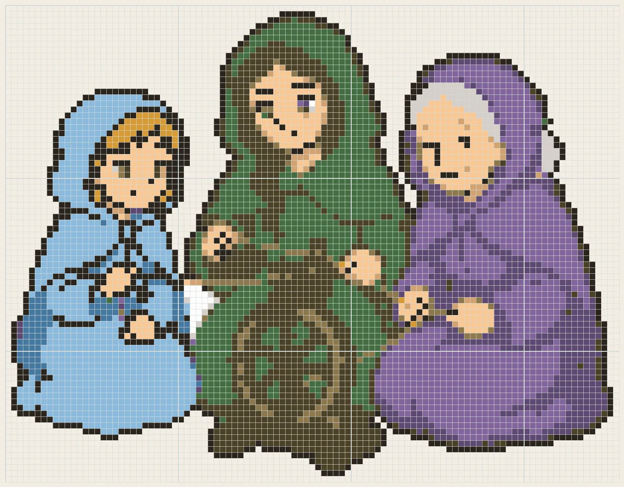 Three spinners of fate perler bead pattern