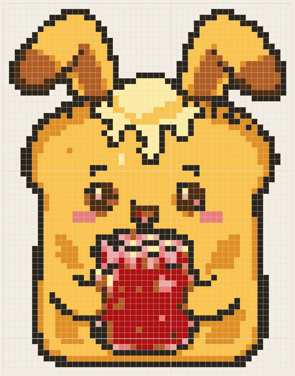 Toast bunny perler bead pattern
